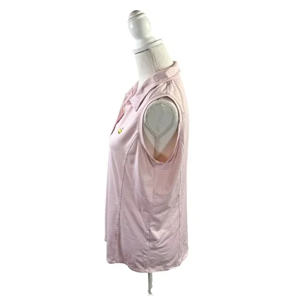 Masters Collection Ladies Pink Sleeveless Polo Golf Shirt Large - Picture 2 of 8